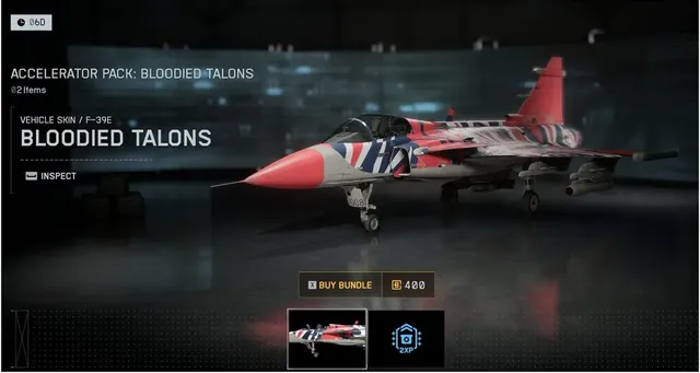 Bloodied Talons, accelerator pack, from Penguin's in-game store screenshot