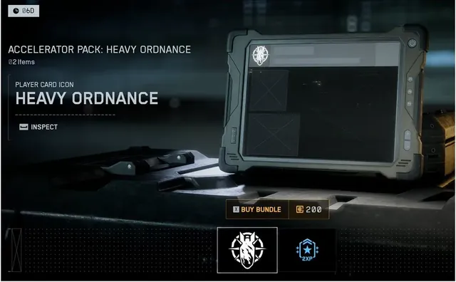 Heavy Ordnance, accelerator pack, from Penguin's in-game store screenshot