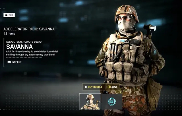 Savanna, accelerator pack, from Penguin's in-game store screenshot