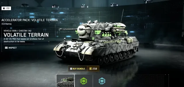 Volatile Terrain, accelerator pack, from Penguin's in-game store screenshot