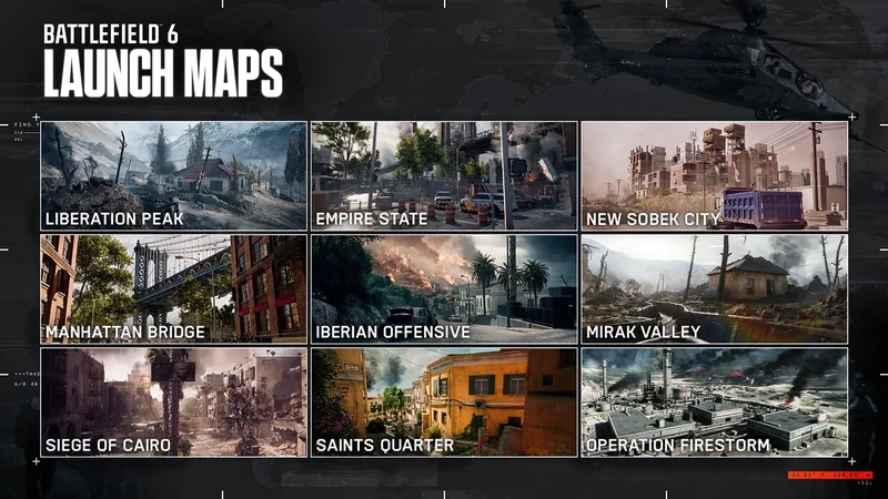 Official Battlefield 6 art: The nine launch maps