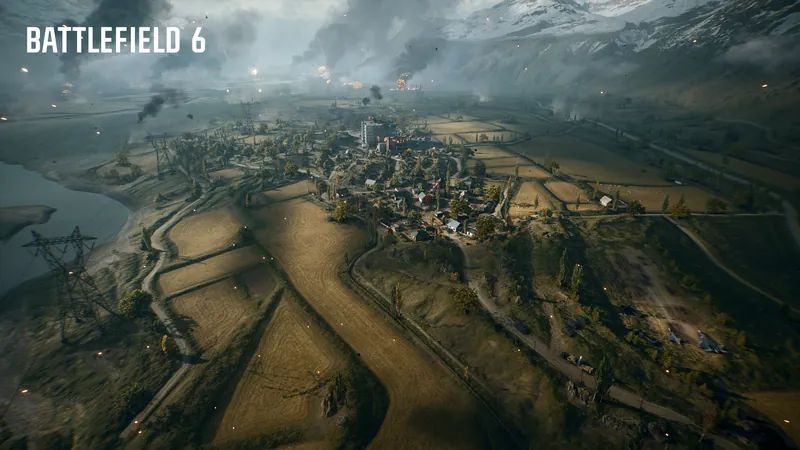 Official Battlefield 6 art: Mirak Valley from above