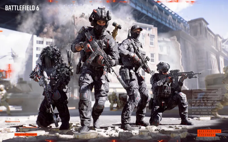 Official Battlefield 6 art: Phantom Squad on Manhattan Bridge