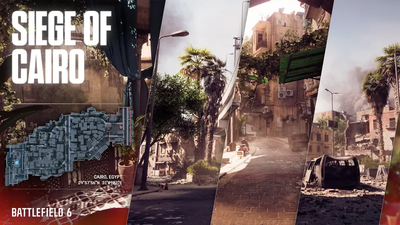 Official Battlefield 6 art: Siege of Cairo map art