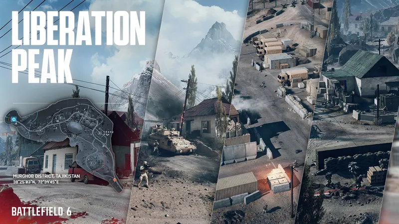 Official Battlefield 6 art: Liberation Peak map art
