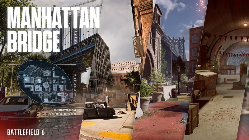 Official Battlefield 6 art: Manhattan Bridge map art