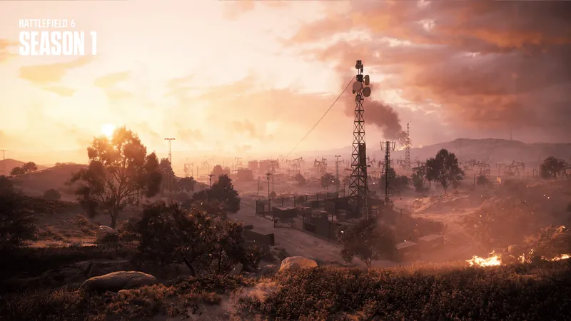 Official Battlefield 6 art: Season 1 teaser art: a desert sunset