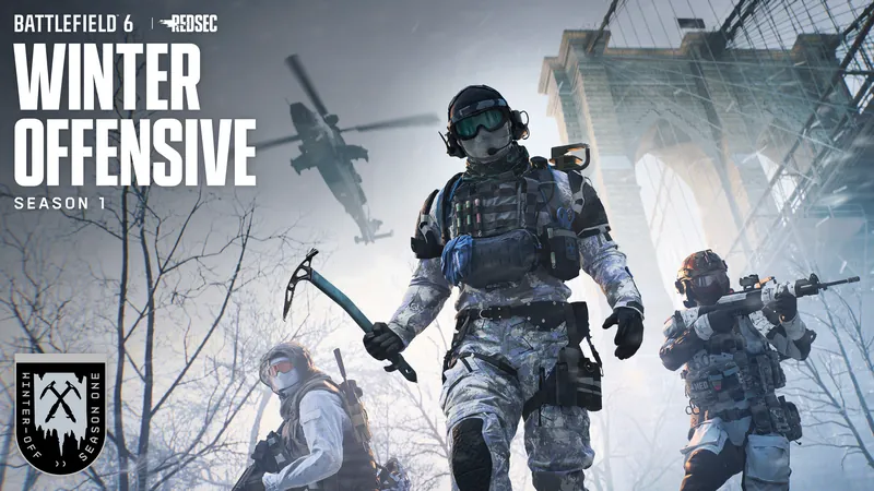 Official Battlefield 6 art: Winter Offensive key art