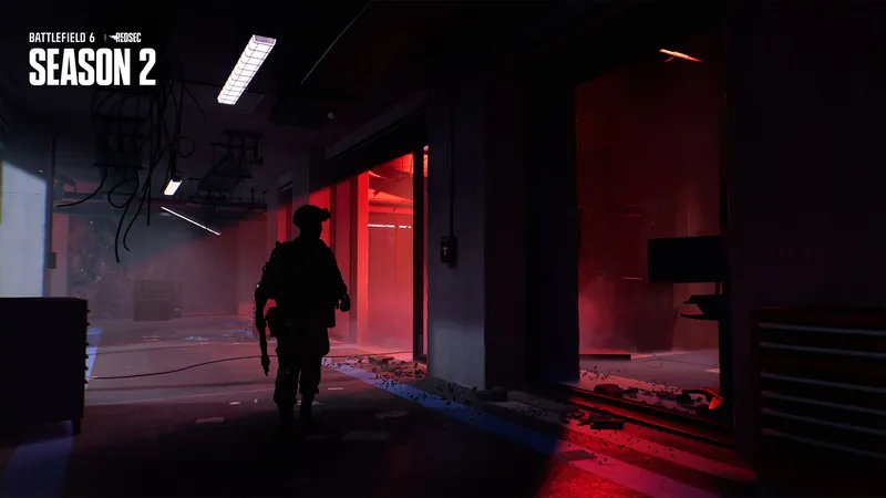 Official Battlefield 6 art: Defense Testing Complex 3 beneath Fort Lyndon, 1 of 4