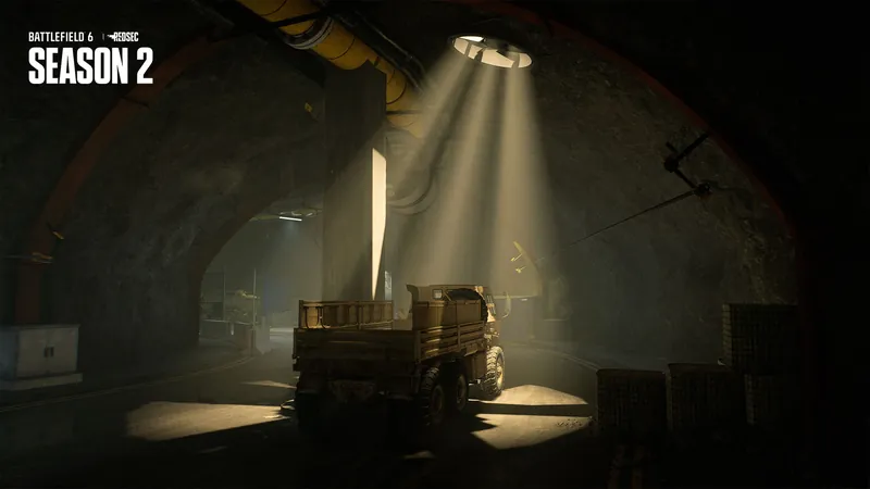 Official Battlefield 6 art: Defense Testing Complex 3 beneath Fort Lyndon, 2 of 4